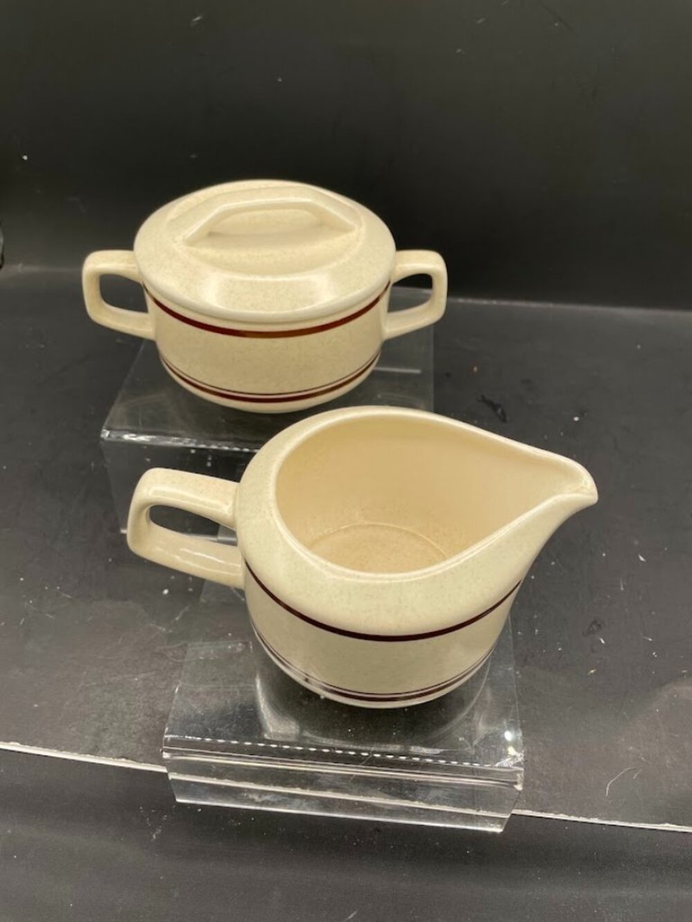 Temper-Ware by Lenox Stoneware Cream and Lidded Sugar Bowl Set Cottonwood